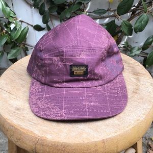 10.Deep Burgundy Purple Map Hat